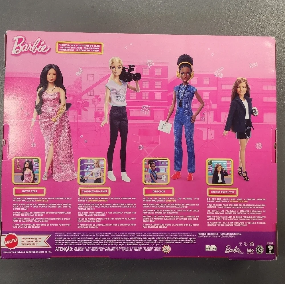 NRFB Mattel, Signature Barbie Career of the Year Women in Film Set 4 Dolls, NIB